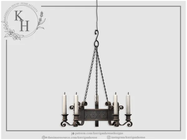 Alpha [khd] autumnfell chandelier - The Sims 4 Custom Content