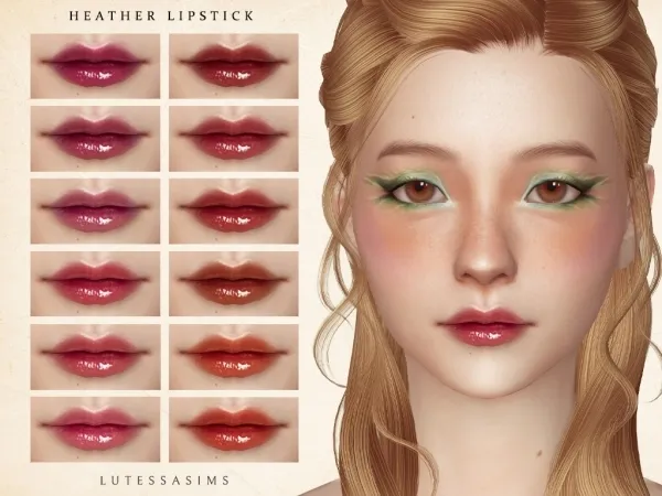 Alpha Heather Lipstick - The Sims 4 Custom Content
