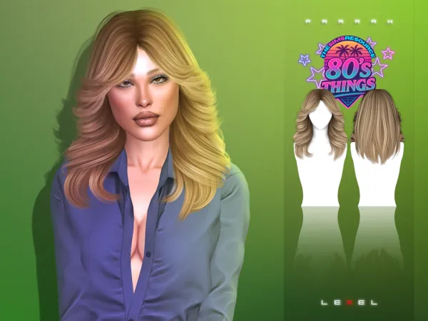 Alpha LEXEL Farrah adult hairstyle - The Sims 4 Custom Content