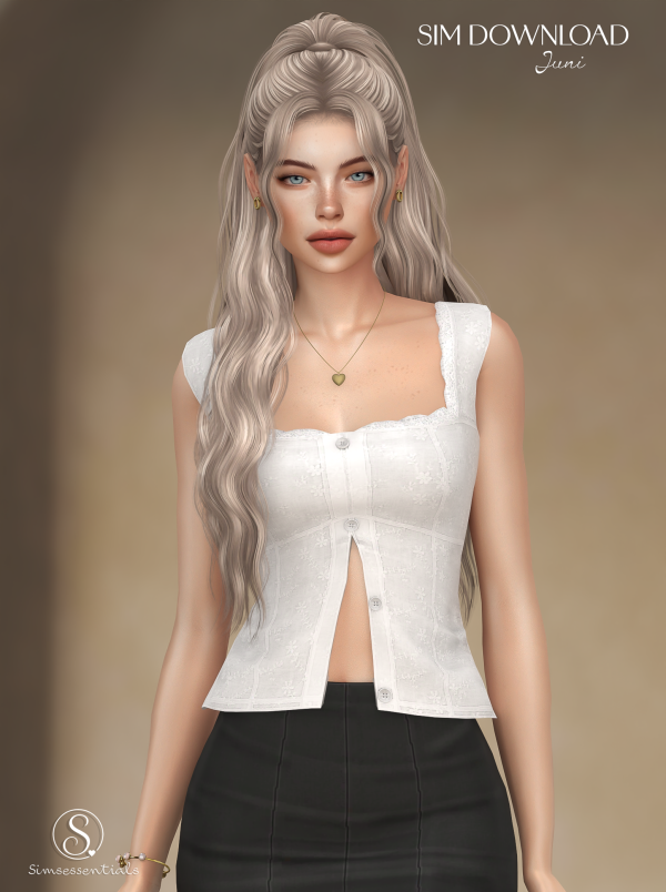 Alpha Vilhelmina Tank Top + Sim Download by simsfinds - The Sims 4 custom content