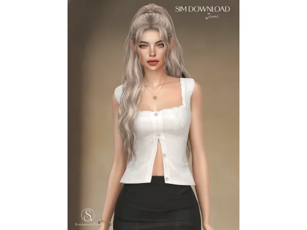 Alpha Vilhelmina Tank Top + Sim Download by Simsessentials - The Sims 4 custom content