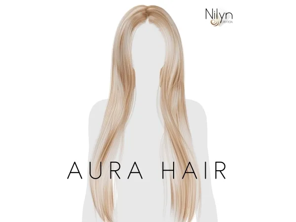Alpha NILYN AURA HAIR - The Sims 4 Custom Content