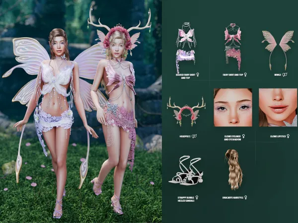 Alpha Elowe Fairy Set - The Sims 4 Custom Content