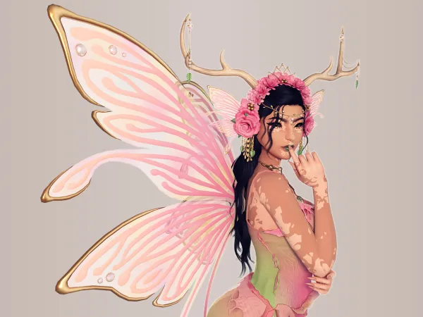 Alpha Elowe Wings by Saruin - The Sims 4 Custom Content