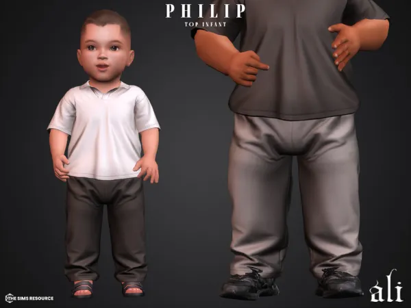Mix PHILIP pants (infant) by ali1 - The Sims 4 custom content