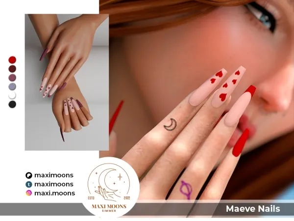 Alpha Maeve Nails - The Sims 4 custom content