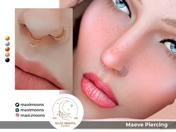Alpha Maeve Piercing - The Sims 4 Custom Content