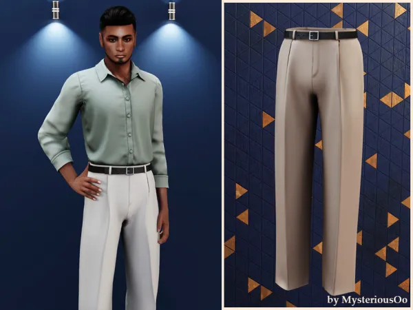 Alpha Male Tailored straight pants by MysteriousOo - The Sims 4 Custom Content