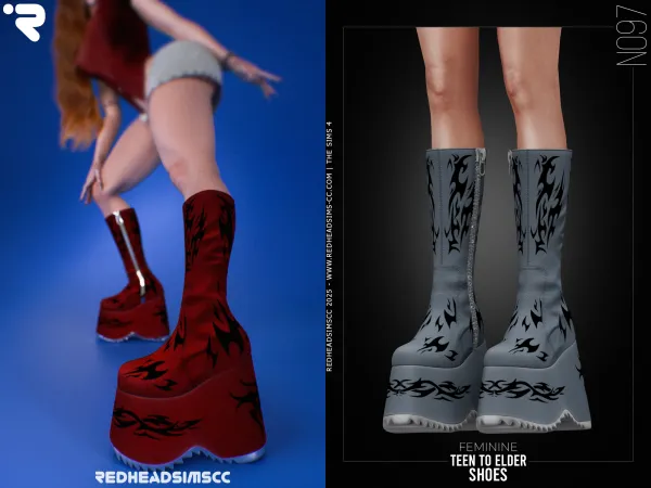 Alpha AF SHOES N097 - The Sims 4 Custom Content