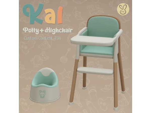 Maxis Match KAI PottyHighchair - The Sims 4 Custom Content