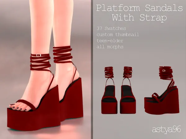 Platform Heeled Mules by astya96cc