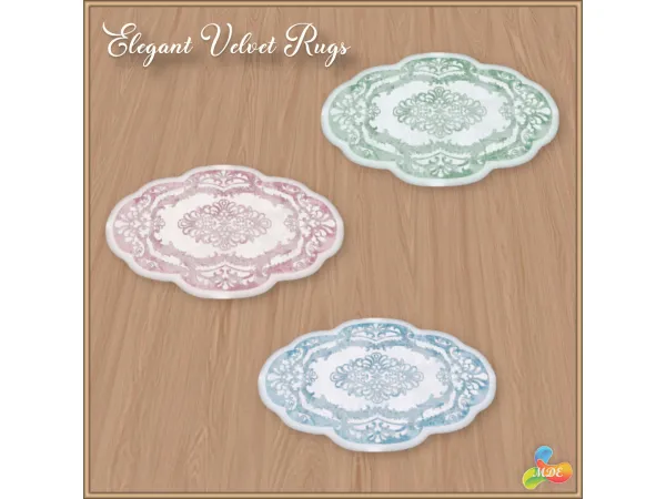 Maxis Match Elegant Velvet Rugs - The Sims 4 Custom Content