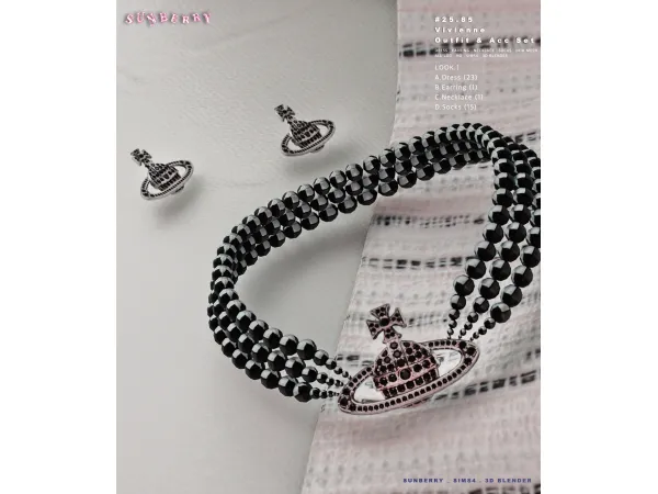 Alpha [SUNBERRY]2585 Vivienne Acc - The Sims 4 Custom Content