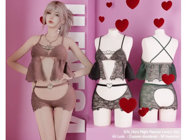 Alpha ILN Haru Pajamas - The Sims 4 Custom Content