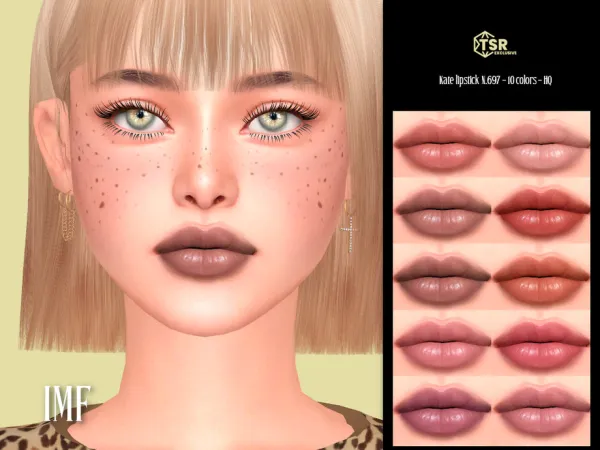 Alpha IMF Kate Lipstick N697 by IzzieMcFire - The Sims 4 Custom Content