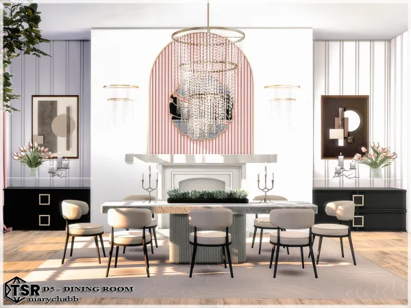 Mix D5 Dining Room - The Sims 4 Custom Content
