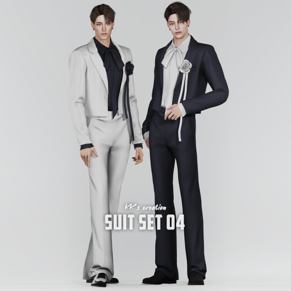 Alpha [KK] SUIT SET 04 by simsfinds - The Sims 4 custom content