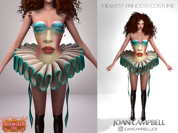 Alpha MIDWEST PRINCESS COSTUME by Joan_Campbell_Beauty_ - The Sims 4 Custom Content
