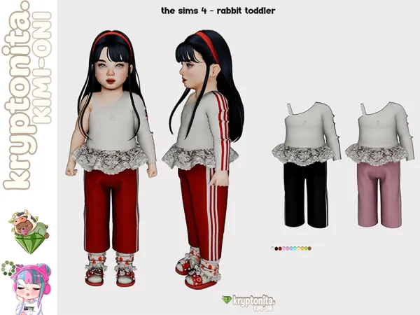 Maxis Match rabbit toddler - The Sims 4 Custom Content