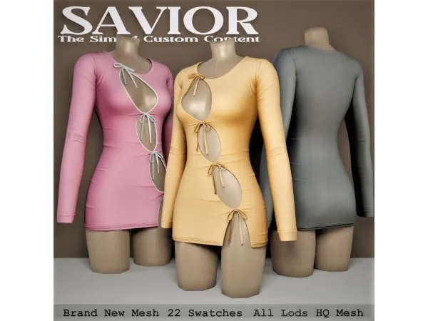 Alpha Svr_Lourentina Dress - The Sims 4 Custom Content