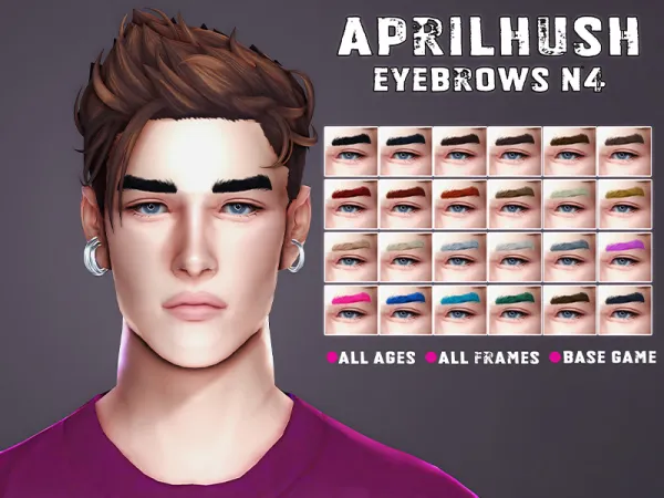 Maxis Match [aprilhush] eyebrows N4 by aprilhush - The Sims 4 Custom Content