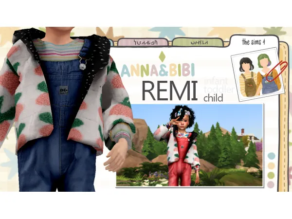 Alpha Remi CHILD [Anna&Bibi] - The Sims 4 custom content