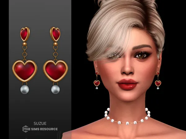 Alpha Alma Earrings V2 by Suzue - The Sims 4 Custom Content