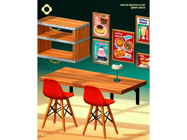 Maxis Match Kissaten Part 1 by BIplusCO - The Sims 4 Custom Content
