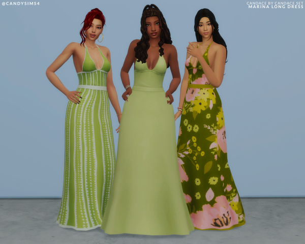 Maxis Match MARINA LONG DRESS by simsfinds - The Sims 4 Custom Content