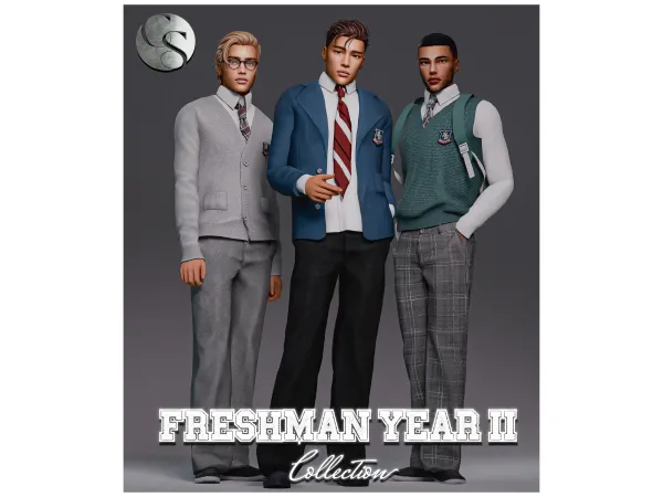 Alpha CAMUFLAJE Freshman Year 2 Male Big Collection - The Sims 4 custom content