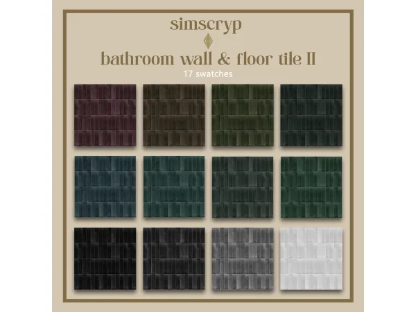 Alpha simscryp bathroom wallfloor tile II - The Sims 4 Custom Content