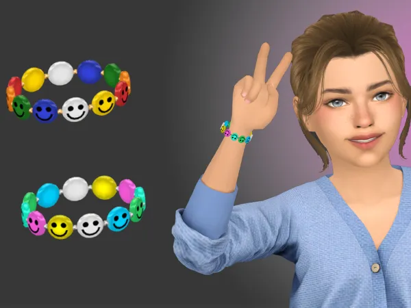 Alpha Kids play bracelet by Natalis - The Sims 4 Custom Content