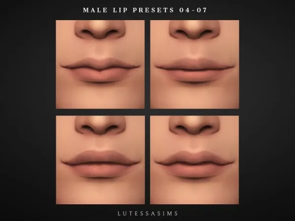 Mix Male Lip Presetss 04 07 - The Sims 4 Custom Content