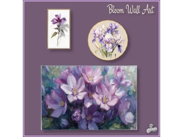 Maxis Match February Bloom u2013 Wall Art Collection - The Sims 4 Custom Content