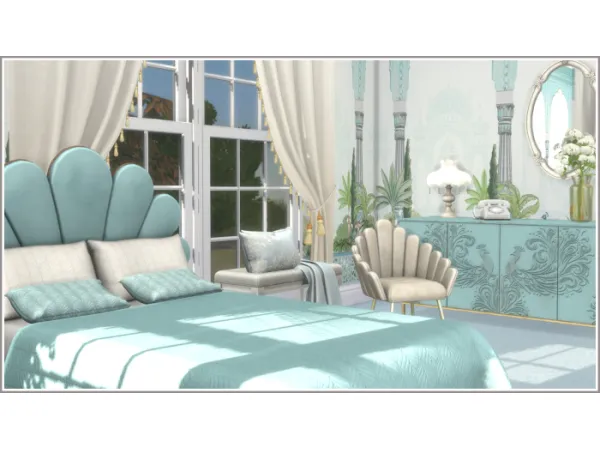 Alpha The Sleepy Peacock Bedroom En Suite - The Sims 4 Custom Content