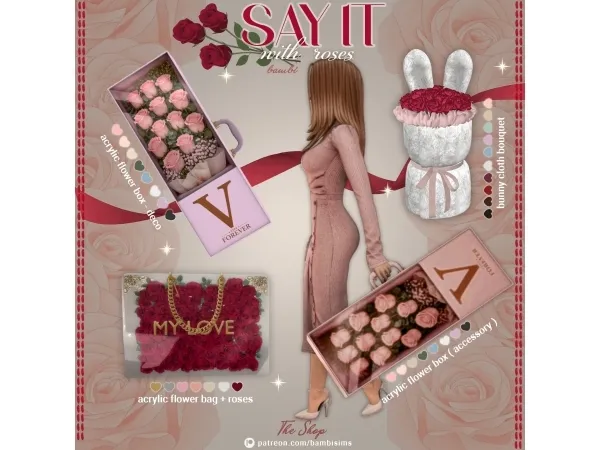 Alpha say it with roses - The Sims 4 Custom Content