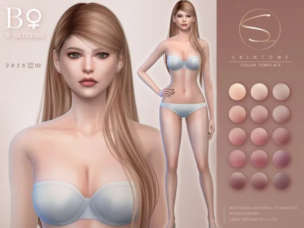 Alpha S CLUB_0226_female skintones Club by S - The Sims 4 Custom Content