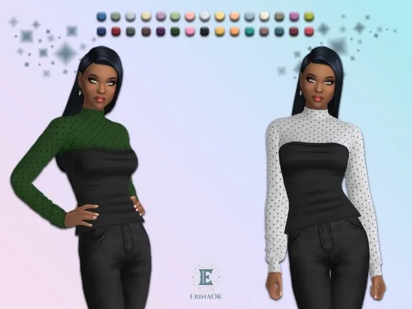 Mix ErinAOK Womens Top 020726 - The Sims 4 Custom Content