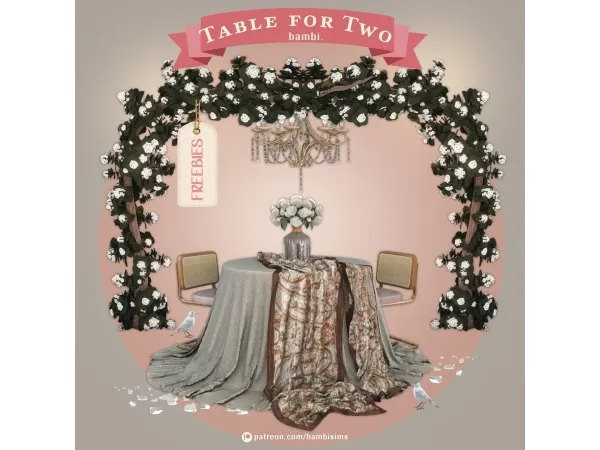 Alpha table for two - The Sims 4 Custom Content