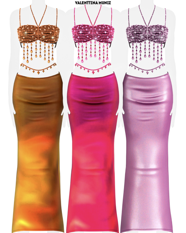 Alpha Stellar Dress Marinada Collection 13 by valentinamuniz - The Sims 4 Custom Content