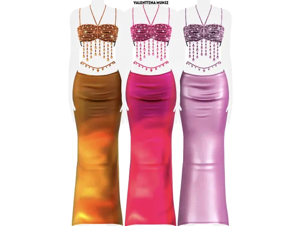 Alpha Stellar Dress Marinada Collection 13 - The Sims 4 Custom Content