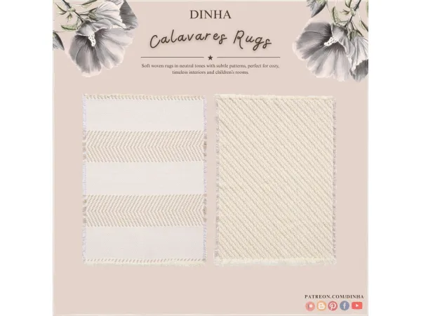Alpha Calavares Rugs - The Sims 4 Custom Content