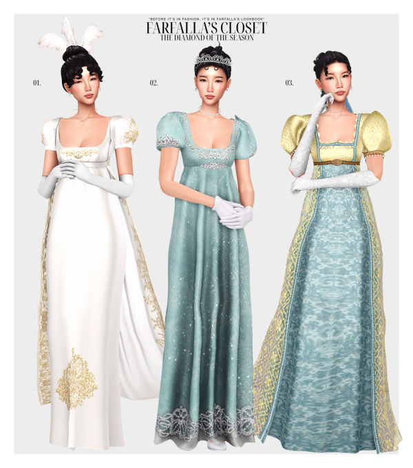 Mix BRIDGERTON THE DIAMOND OF THE SEASON by simsfinds - The Sims 4 Custom Content