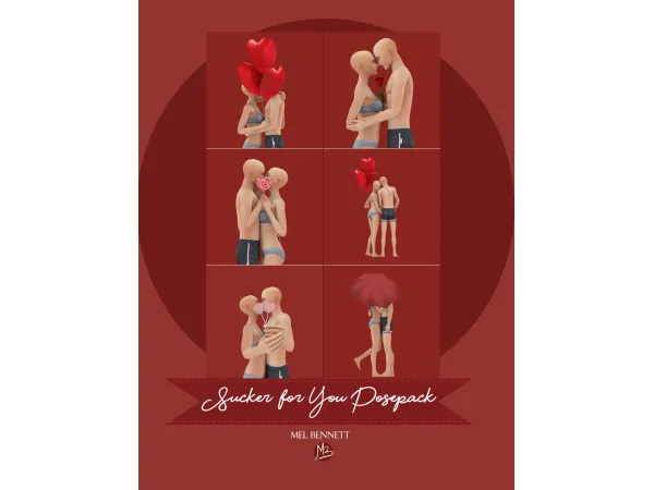 Mix Sucker for You Acc and Posepack - The Sims 4 custom content