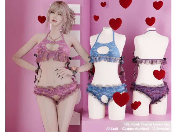 Alpha ILN Haruki Pajamas - The Sims 4 Custom Content