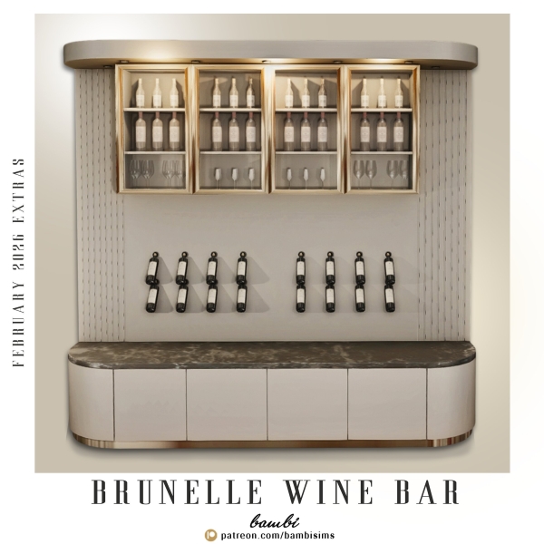 Alpha brunelle wine bar by bambisims - The Sims 4 Custom Content