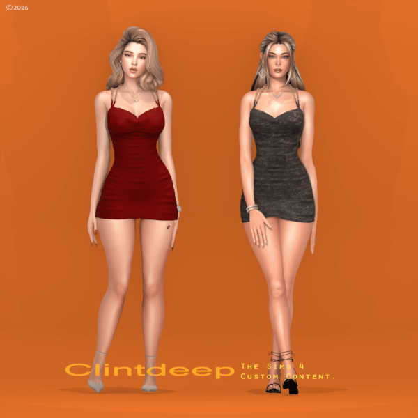 Alpha Clintdeep Isabella Dress by clintdeep - The Sims 4 Custom Content