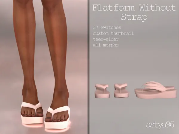 Mix Flatform without Strap by astya96cc - The Sims 4 Custom Content