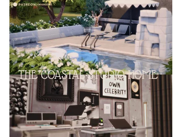 Alpha THE COASTAL STUDIO HOME by MianoSims - The Sims 4 Custom Content