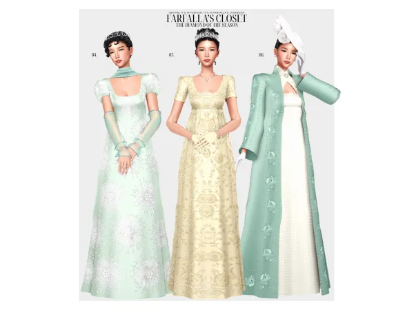 Mix u201cBRIDGERTON THE DIAMOND OF THE SEASON💎u201d ™ by farfallasims feat. Lily Lian - The Sims 4 custom content